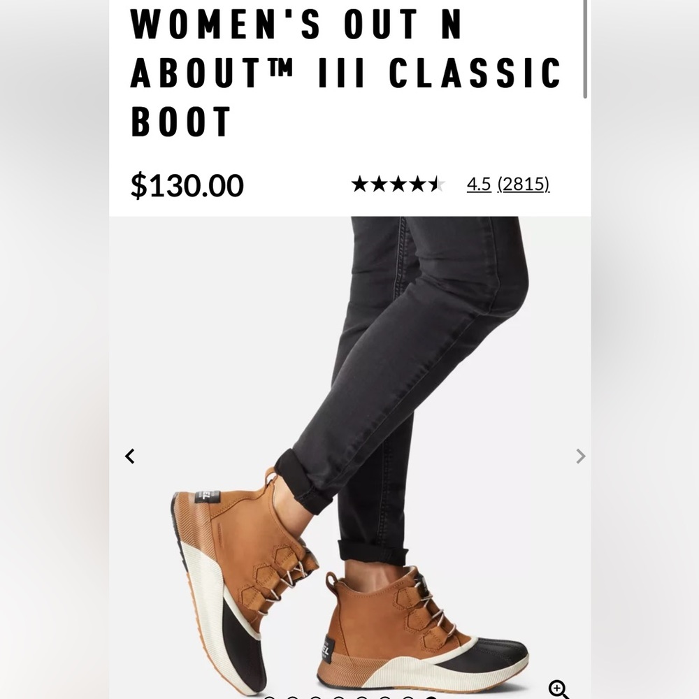 SOREL OUT N ABOUT III CLASSIC BOOT DUCK BOOT in Taffy/Black Size 11.
